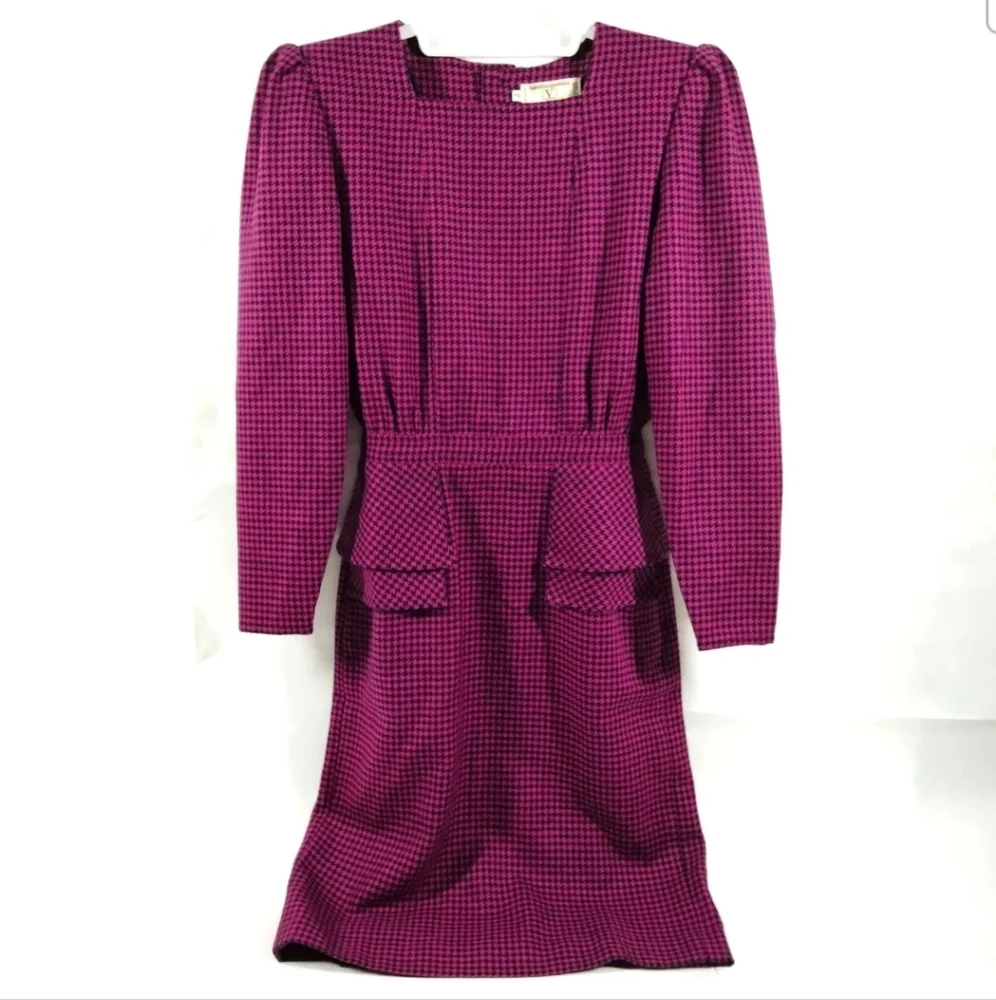 Valentino Garavani Wool Dress Pink